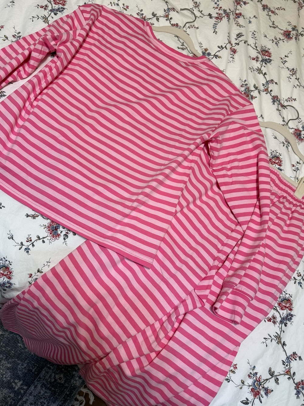Pink Striped Women's Long Sleeve/Pants 2pc Set